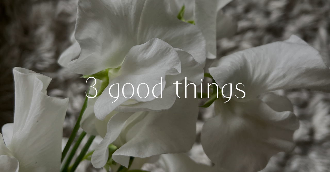 1/6(月) 3 good things 『暮らしを美しくする』