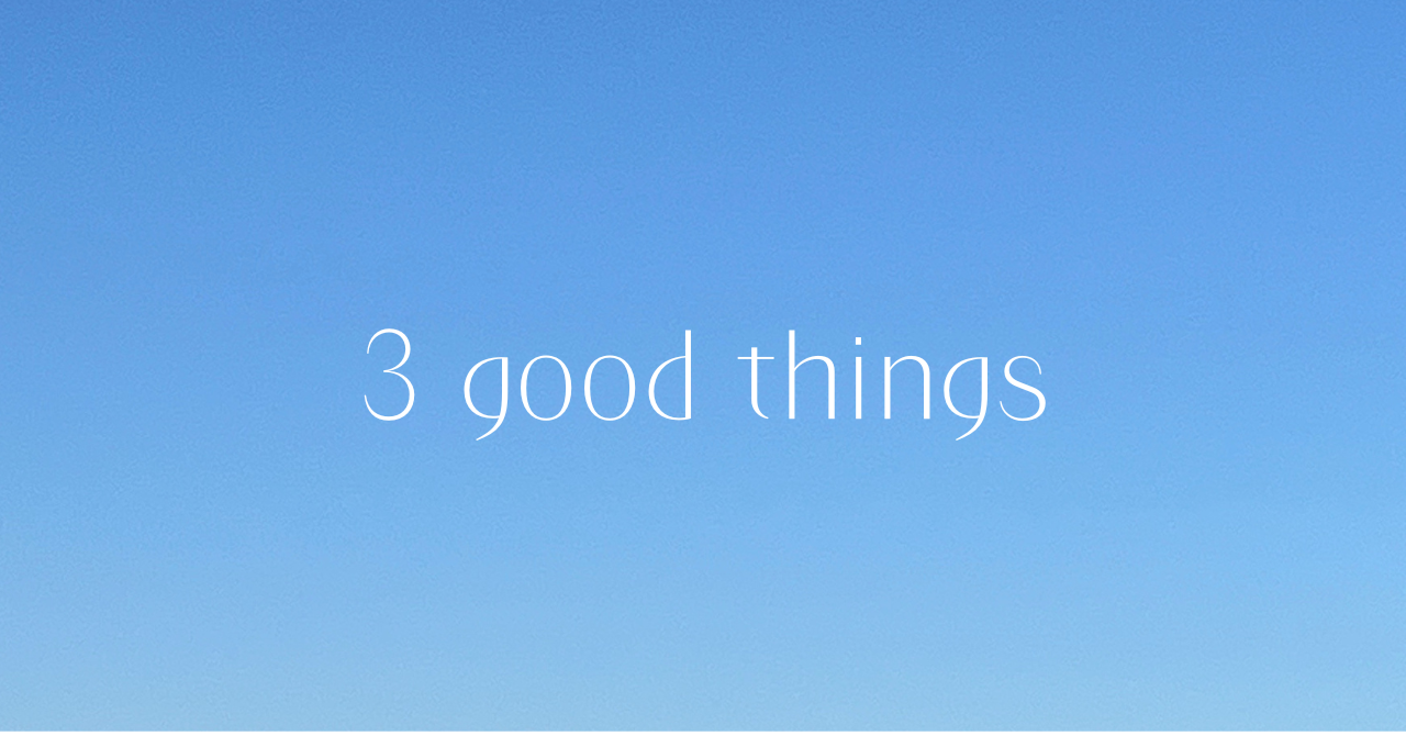 1/14(火) 3 good things 『暮らしに自然を取り込む』