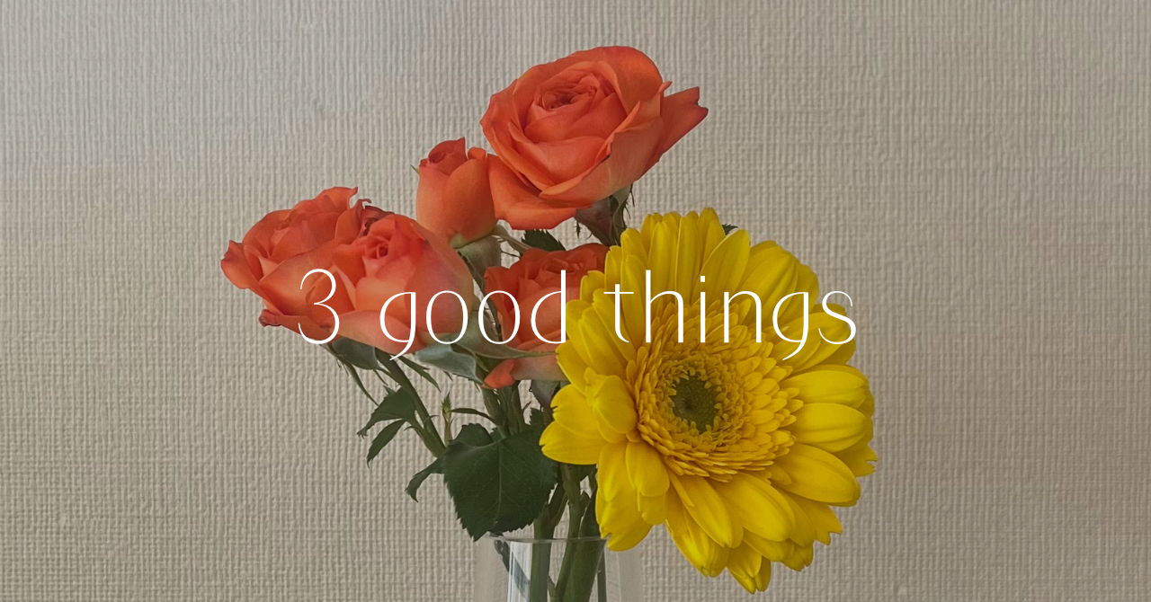 1/14(水) 3 good things『ただみる』