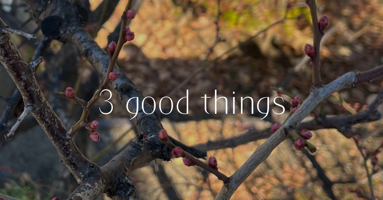 1/9(木) 3 good things 『待つ』